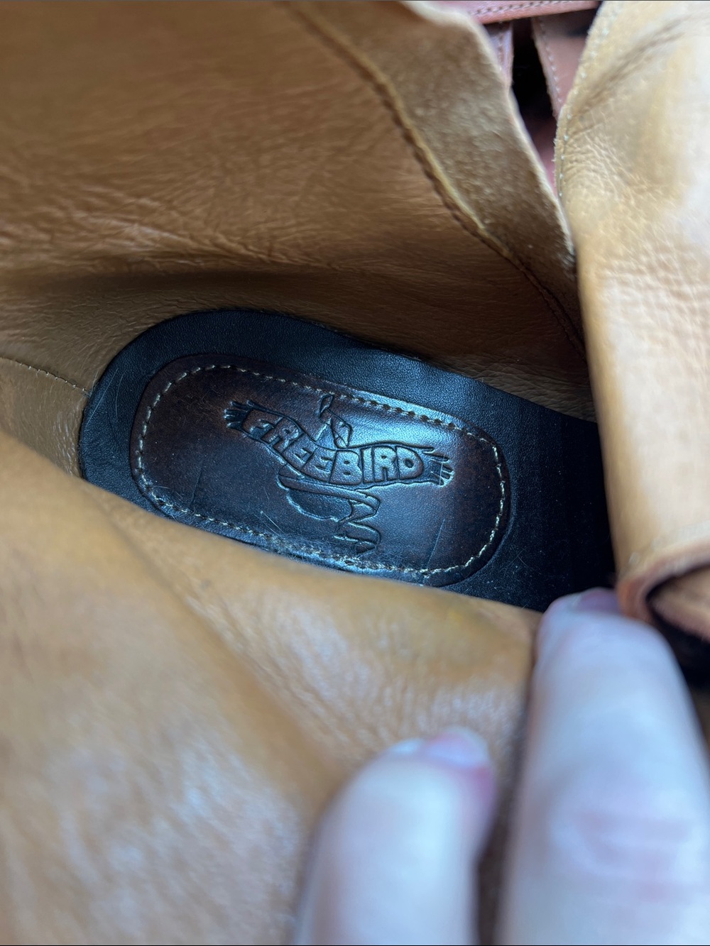 Freebird by Steven Cognac Brown Buckle Strap Heeled Boots - Picture 6 of 6